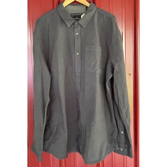 Prana Shirt Woodman‎ Flannel Button Up Organic Cotton Outdoors Hiking XXL New - Picture 1 of 10